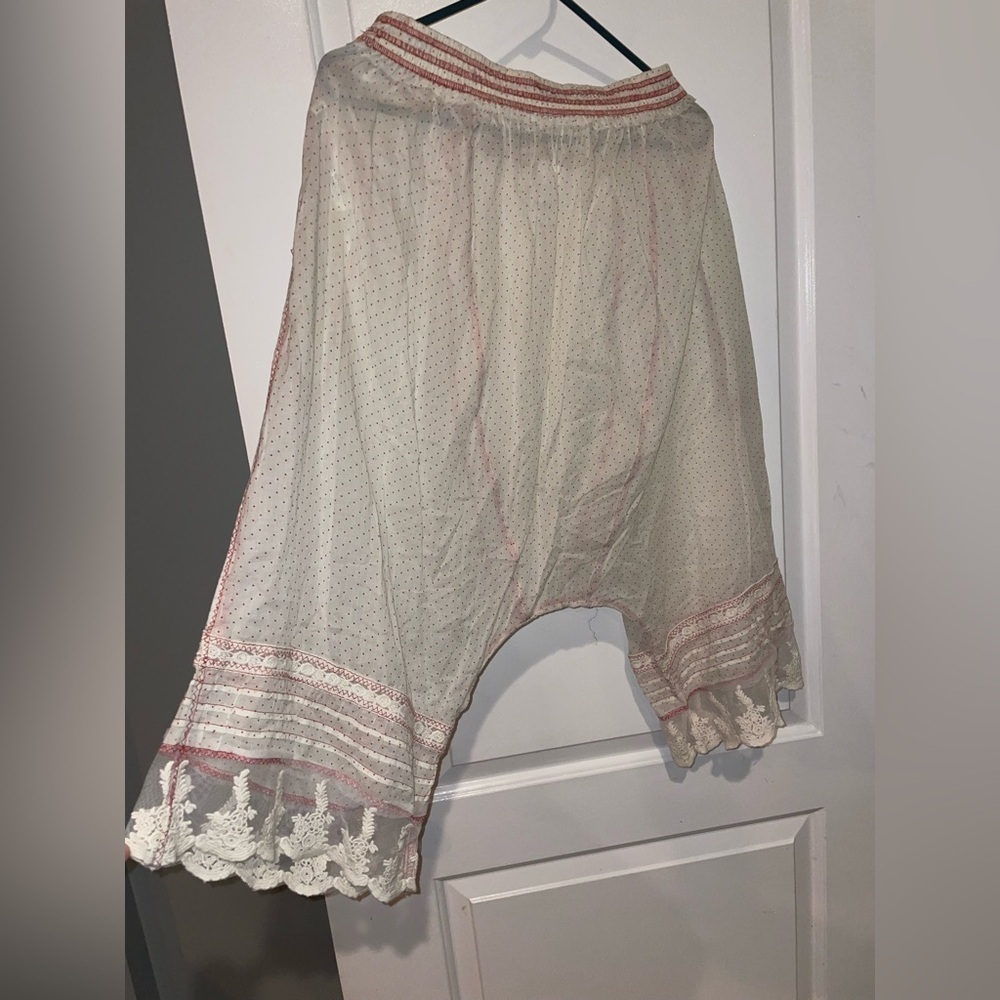 New! Free People Endless Afternoon Bloomers Swiss Dot Embroidered Lace Harem 🌹 M - Picture 14 of 16